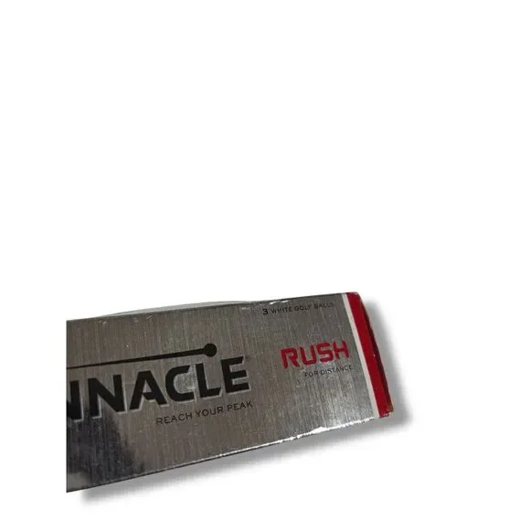 New Box Pinnacle Rush Distance White Golf Balls (3 Balls) - Picture 2 of 4
